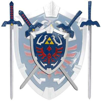 Zelda Hylian Shield & Swords Wall Display Set-0